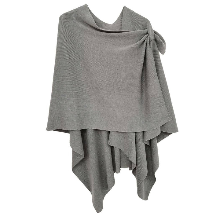 Ruana with Shoulder Strap: GRY