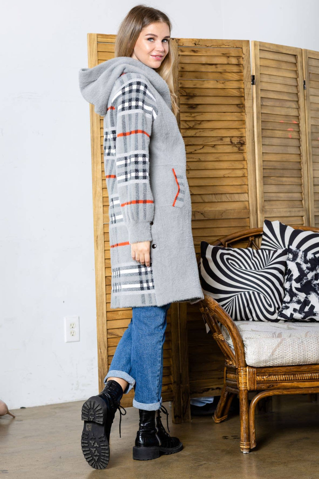 Sonnai Sweater Coat: Grey / XL / 52092