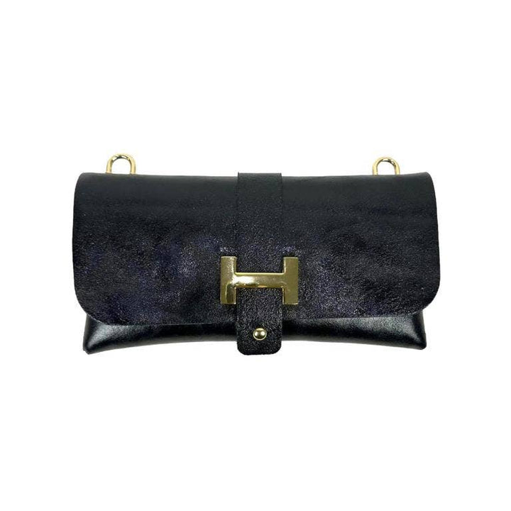 Leather Bag with Removable Chain: Bronze