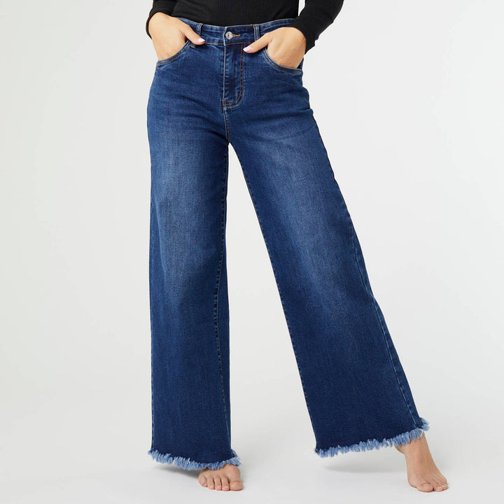 Wide Leg Jean: XL / Dark Denim