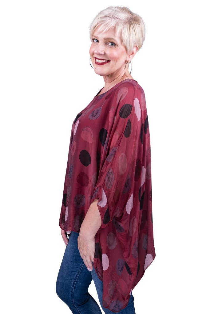 Circle Silk Kaftan (BQ201R):Taupe