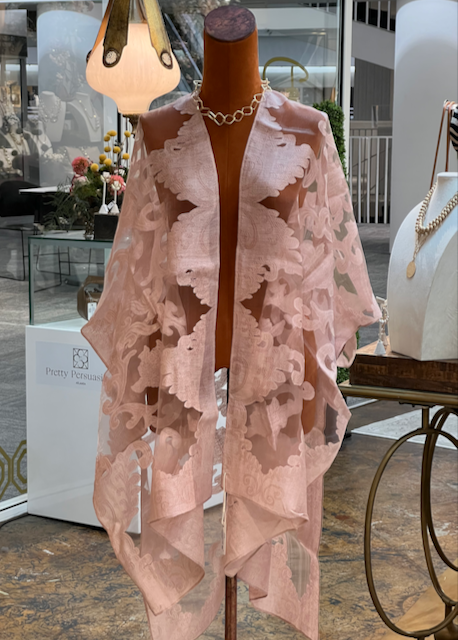 Shanghai Night Ruana Kimono Coverup: 07 Tan