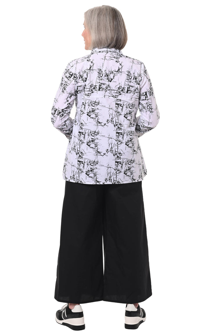 Tulip Clothing - SDC529 Jennifer Button Down in White Etching*: S