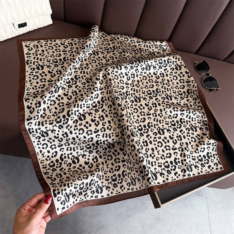 Sheer Trend - Fashionable Leopard Print Scarf: COFFEE