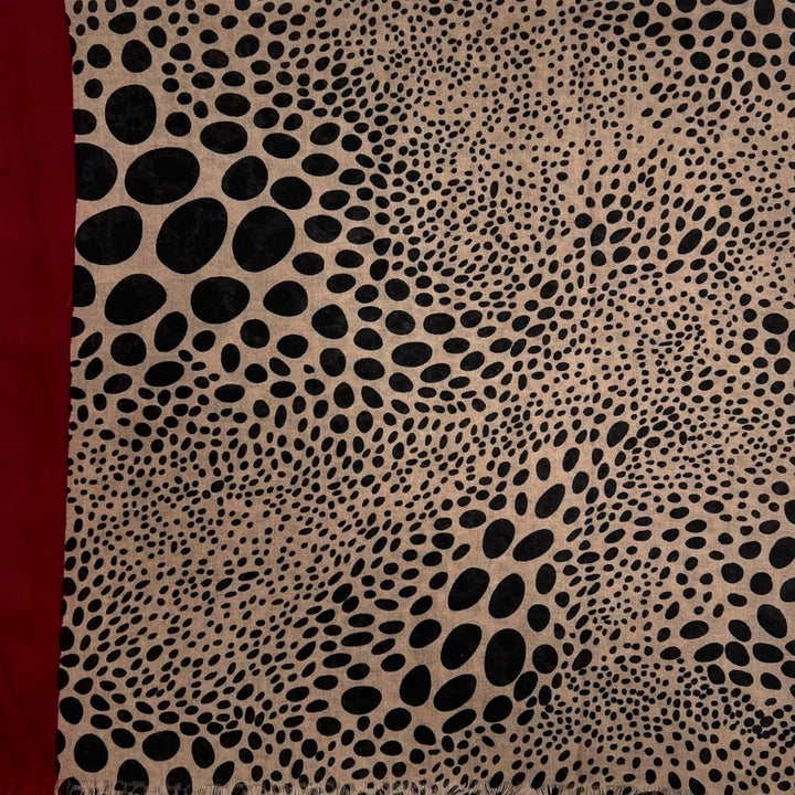Leopard dots print scarf : Khaki
