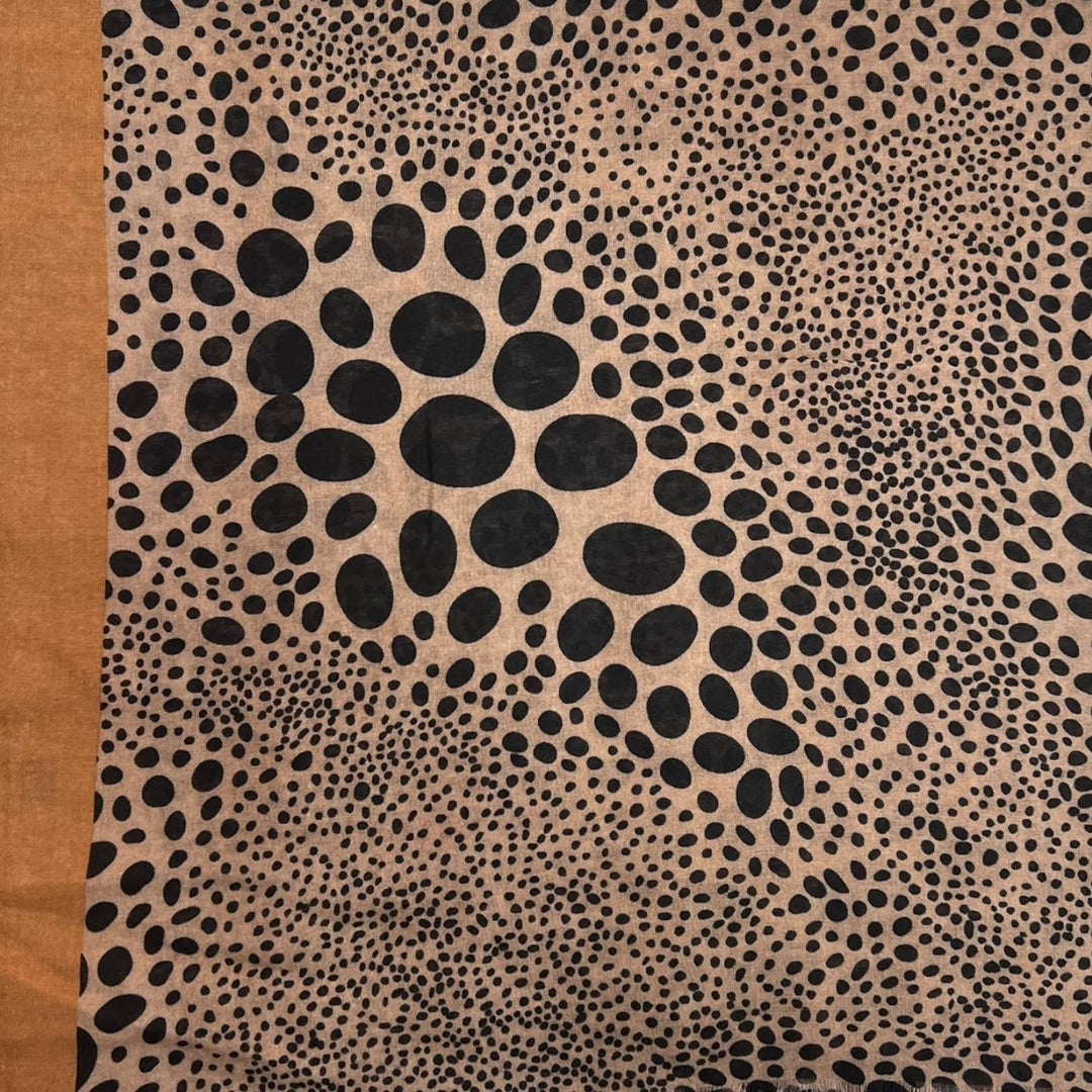 Leopard dots print scarf : Mocca