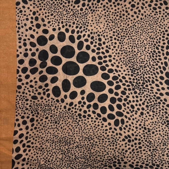 Leopard dots print scarf : Khaki