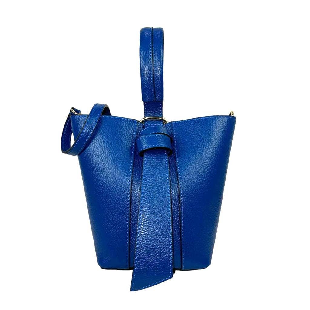 Genuine Leather Tote: Orange
