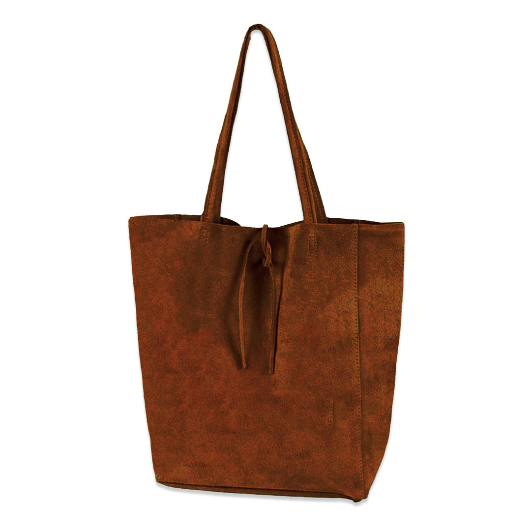 Italian Leather Bag Suede: Military Green