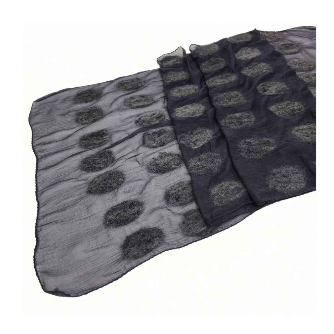 Polka Dotted Felt Soft Scarf