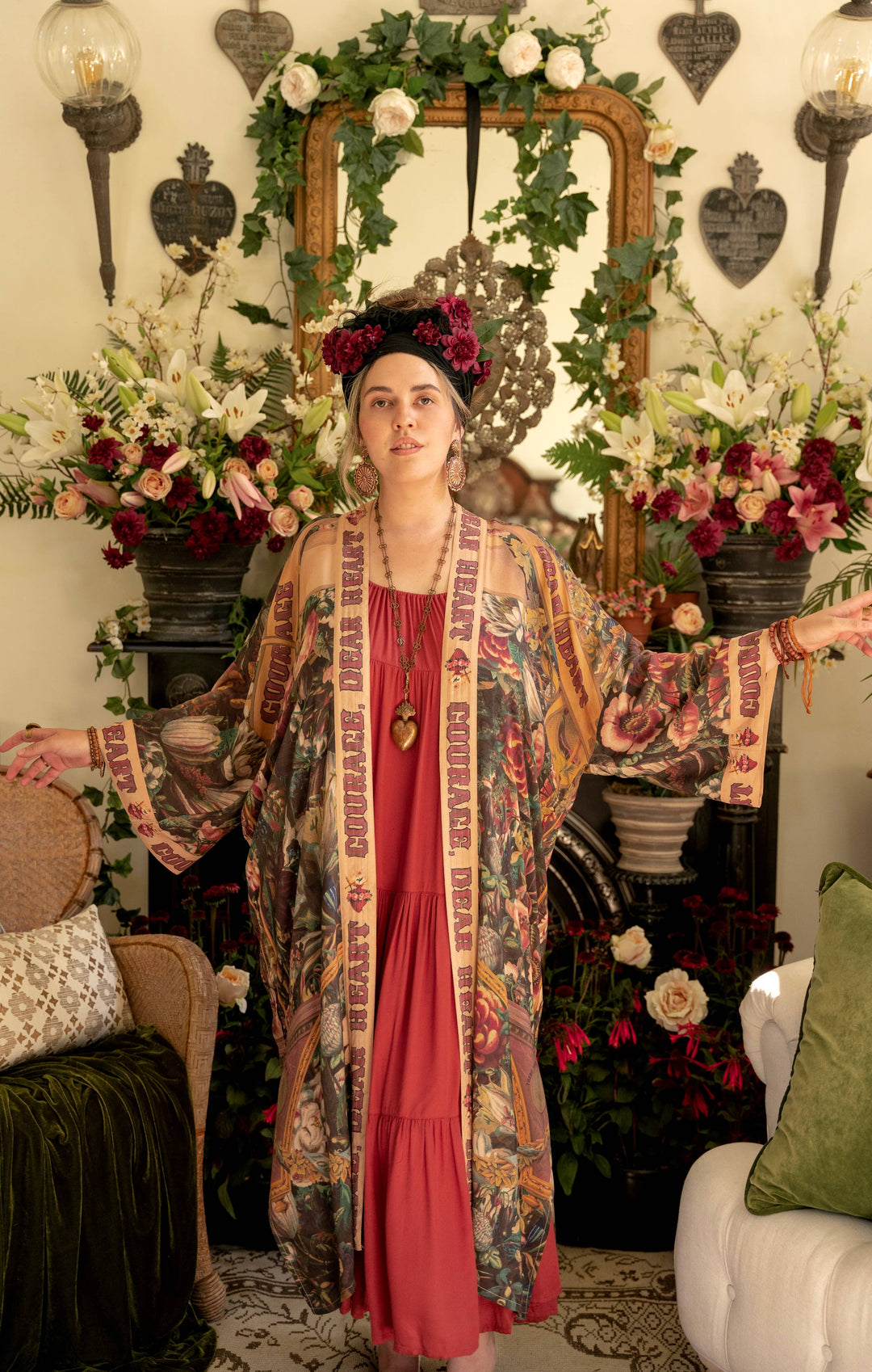 Courage Dear Heart Boho Kimono Duster
