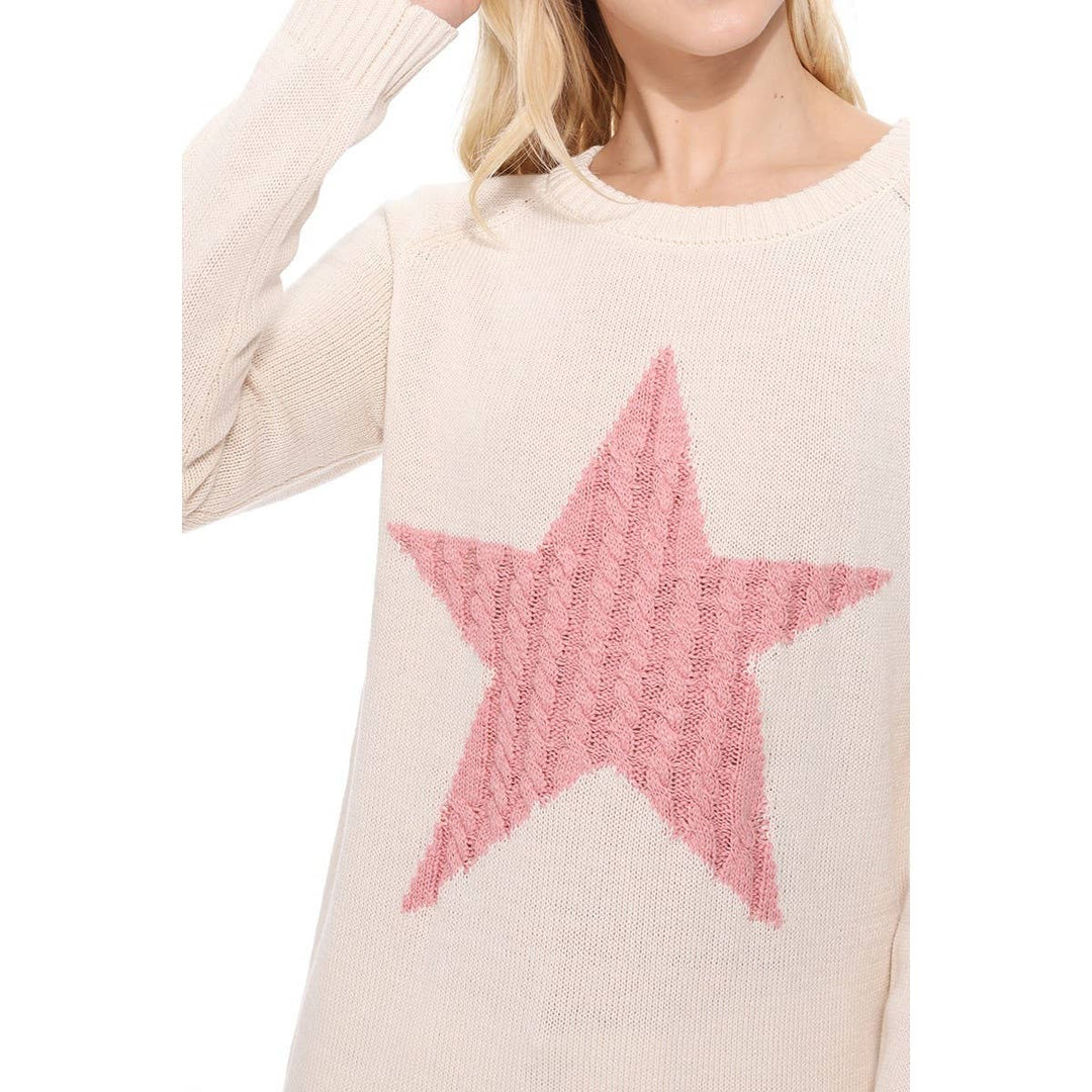 Sweater STAR: GREY/IVORY / L
