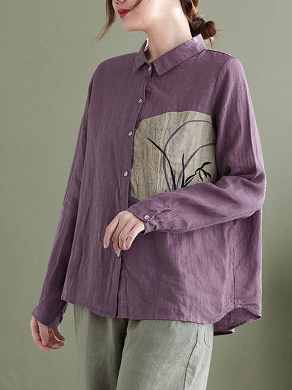 Embroidered Tops: APRICOT / M