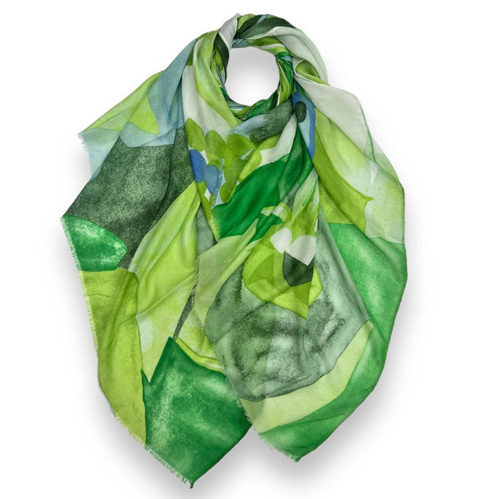 Soft Abstract painting scarf: Grey