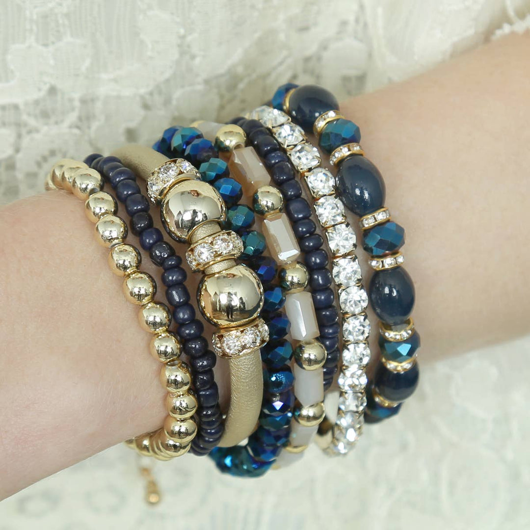 MULTI LINE BRACELET: BLACK