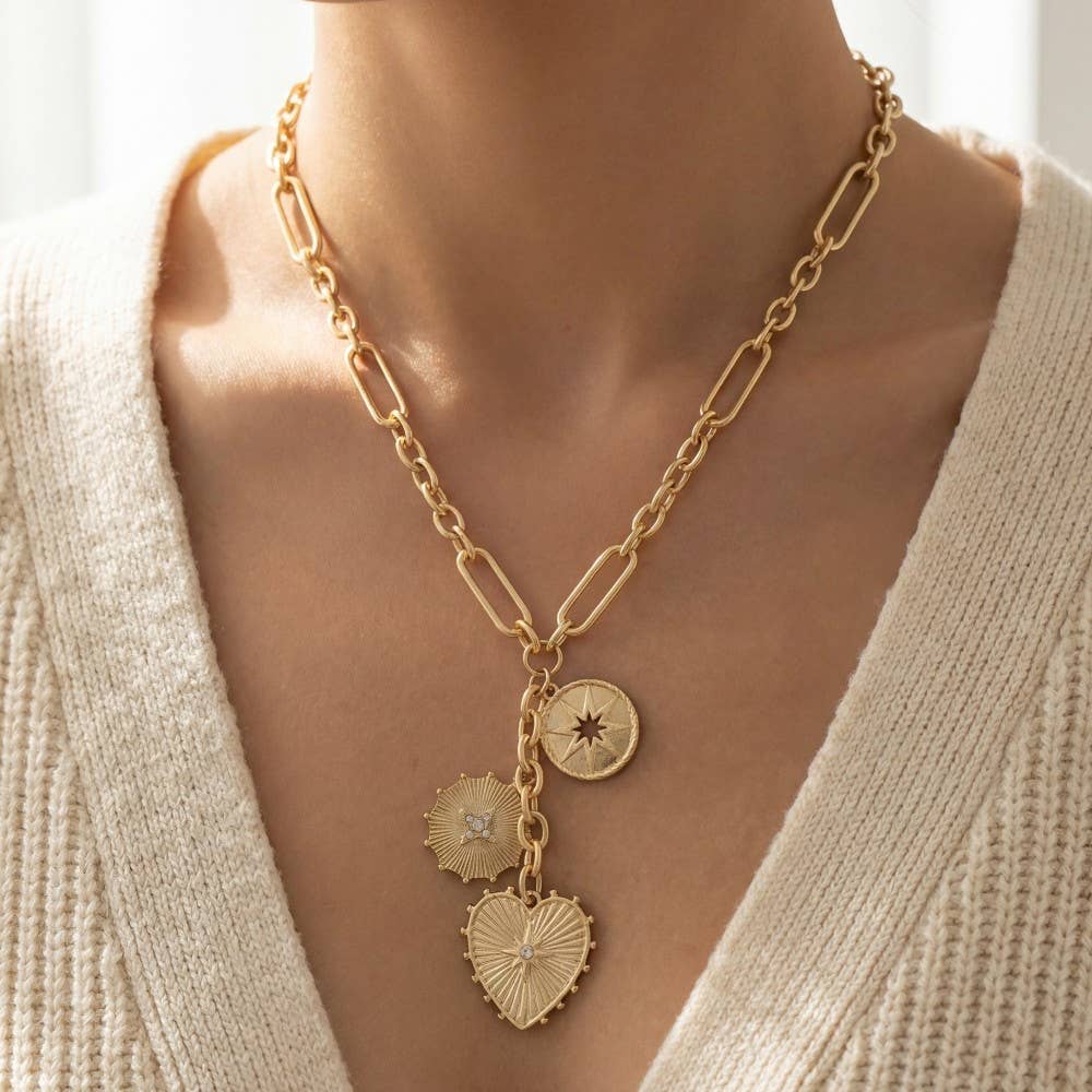 Intricate Heart/Coin Neck