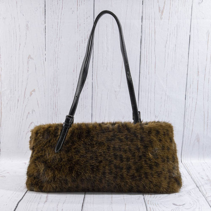 Leopard Print Plush Bag