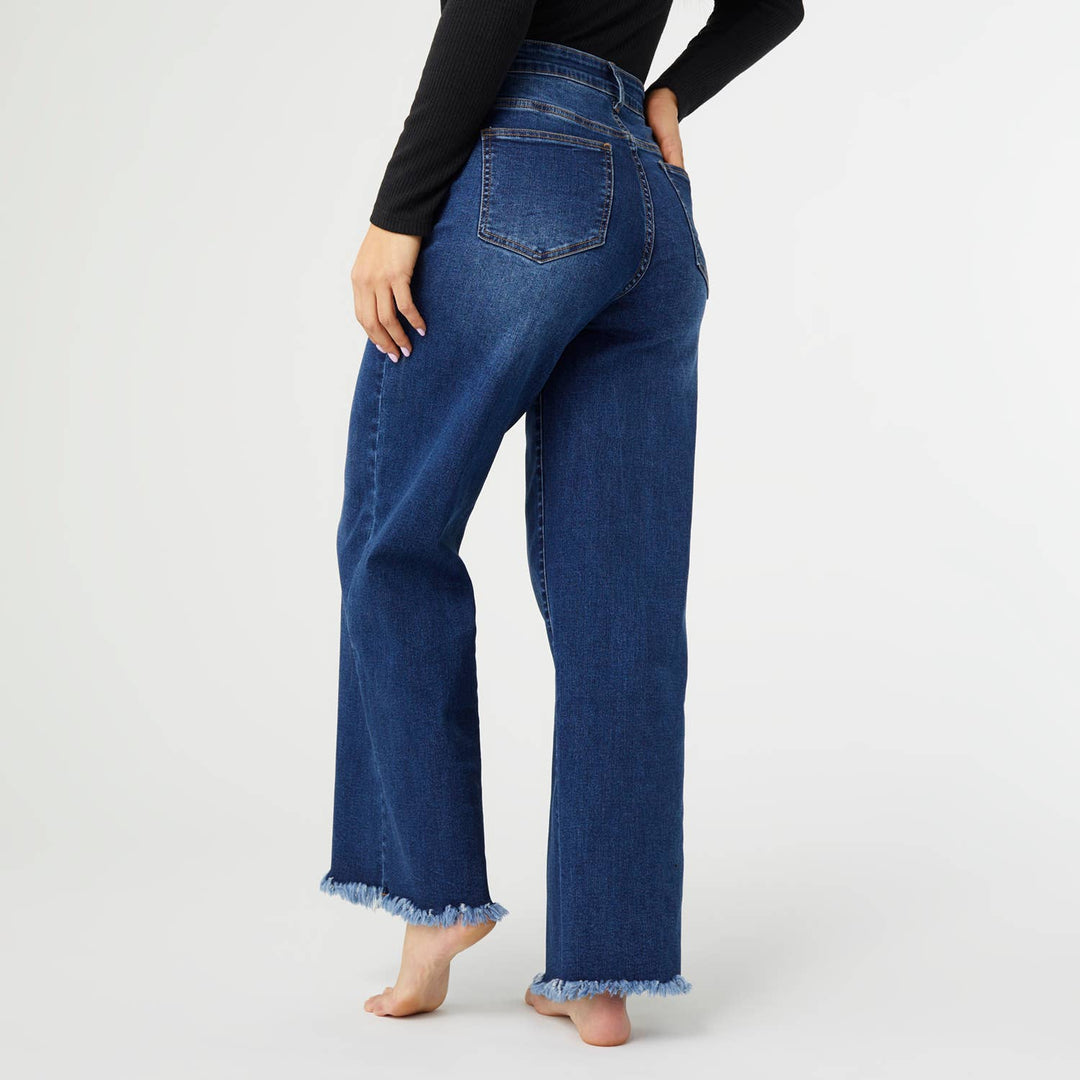Wide Leg: M / Dark Denim