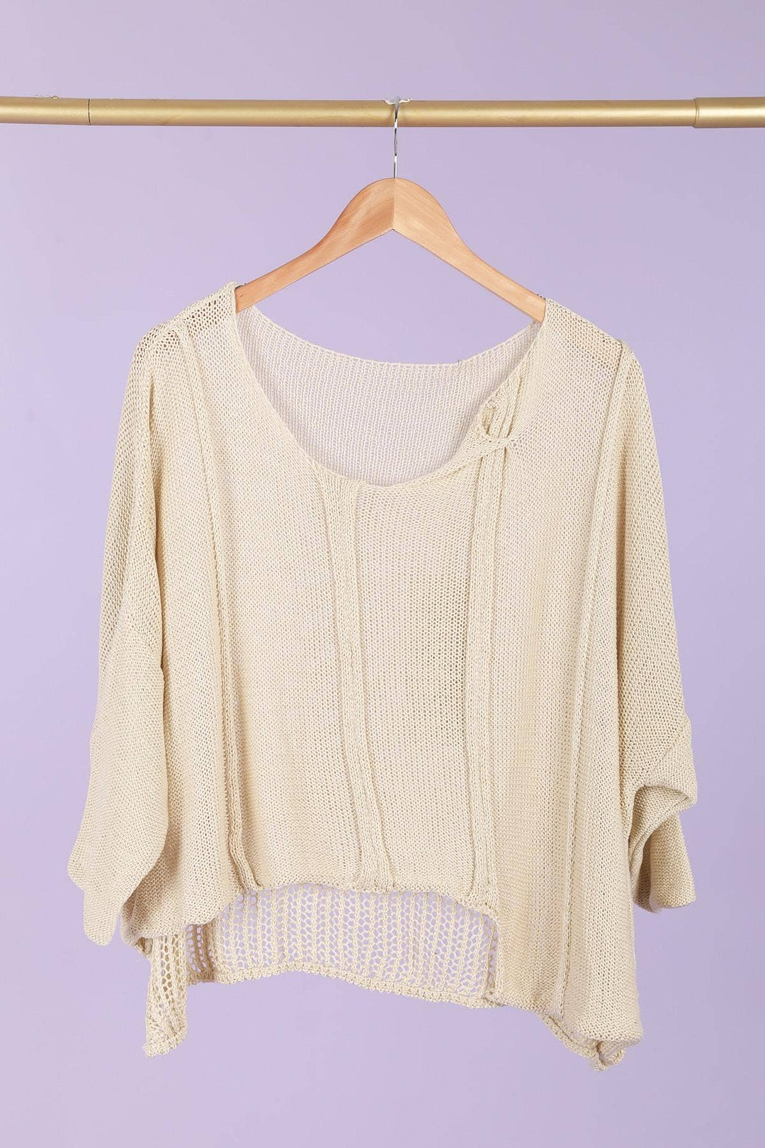 61113 100% COTTON SWEATER: White