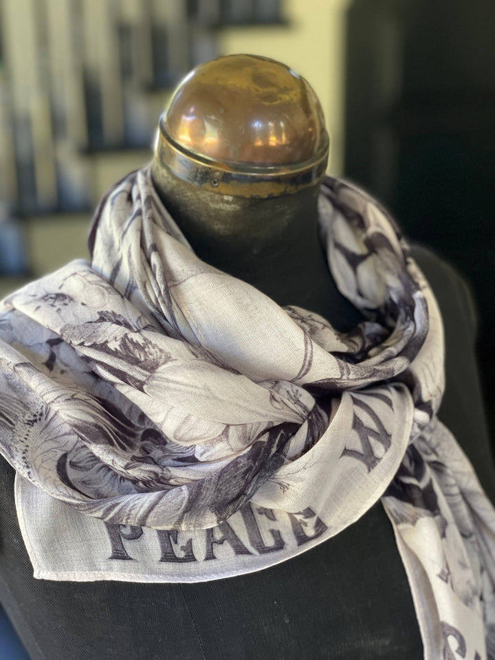 Peace Wine & Sunshine Printed Bamboo Scarf