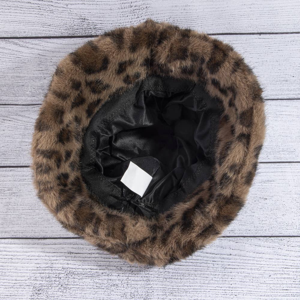 Leopard Plush Fur Hat