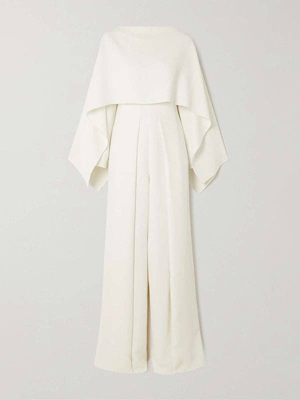Zipper Long Sleeves Wrap Jumpsuits: BEIGE / M