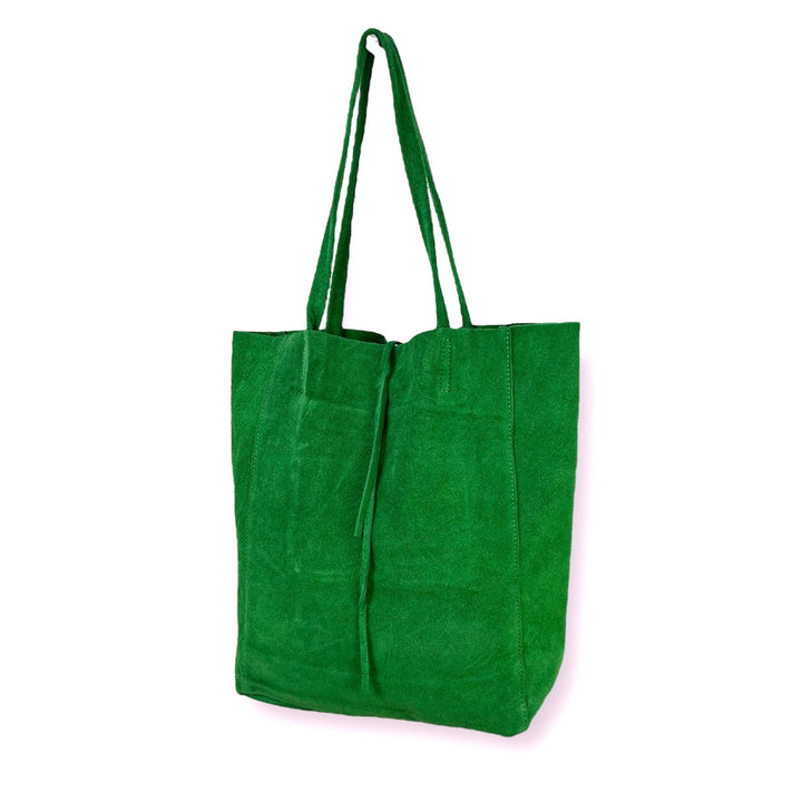Italian Leather Bag Suede: Brown