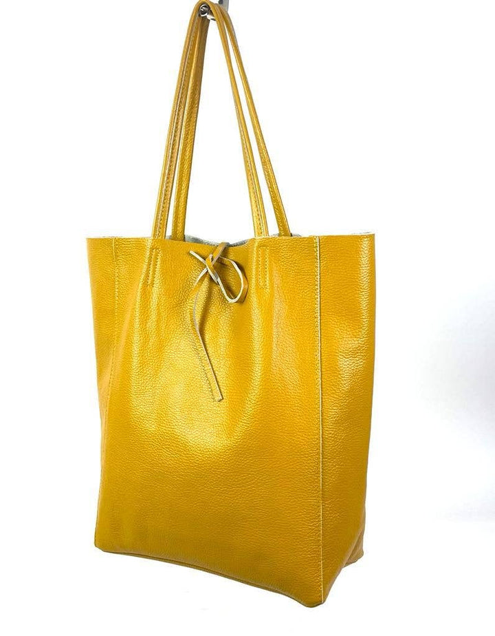 Italian Leather shopper: Black