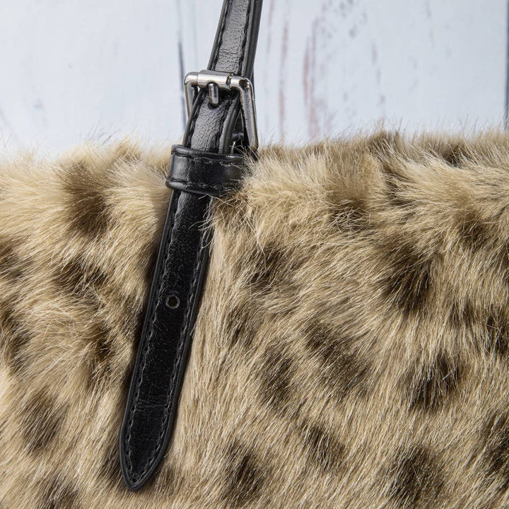 Leopard Print Plush Bag