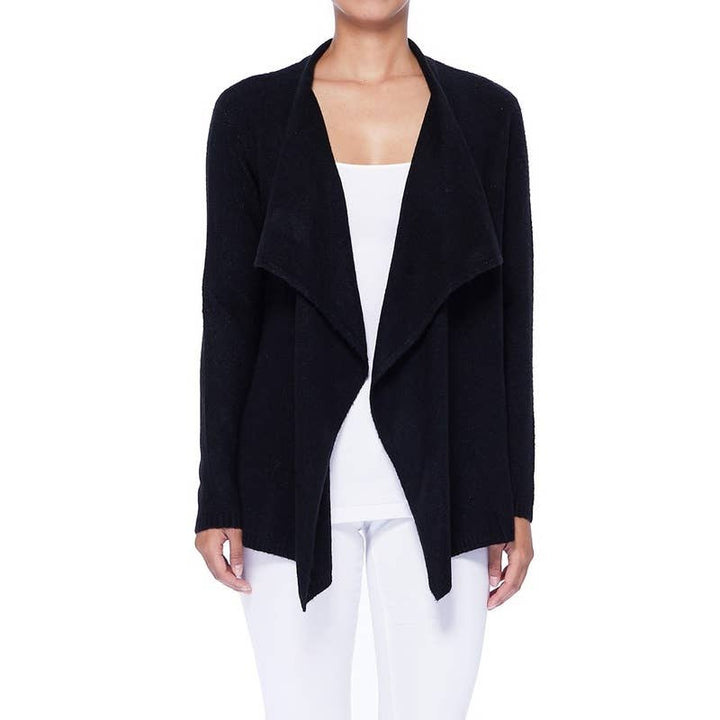Draped Sweater Cardigan MK8218: NAVY / M