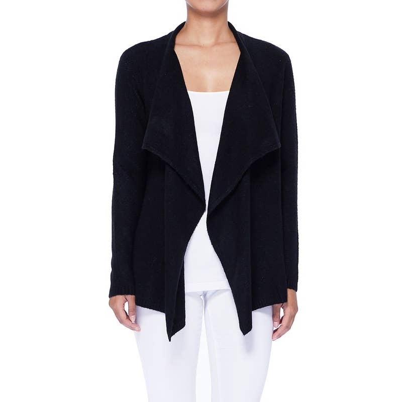 Draped Cardigan MK8218: NAVY / L