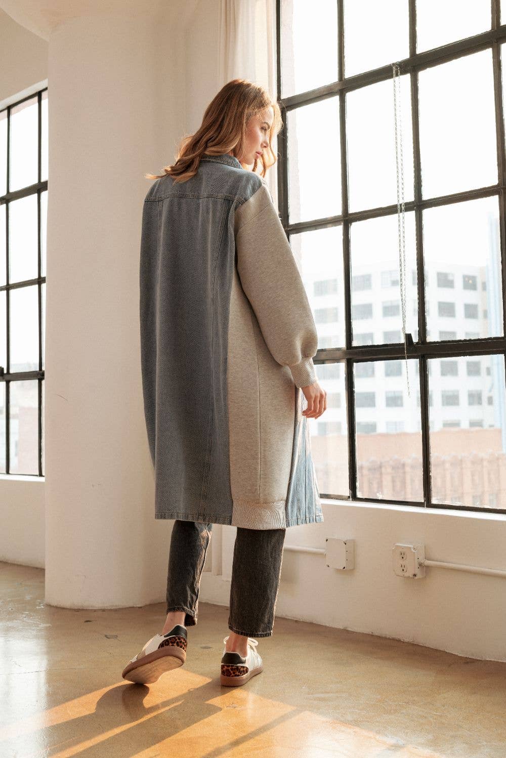 Denim Jacket: Heather Grey / M / 55764DN