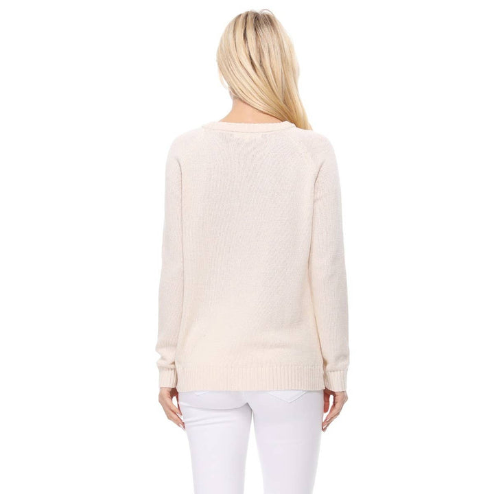 STAR SWEATER: BLACK/PINK / L