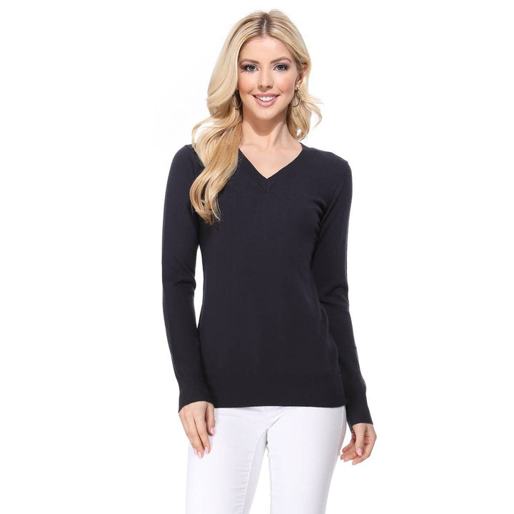 V-Neck Soft Sweater  MK5501: NAVY / XL