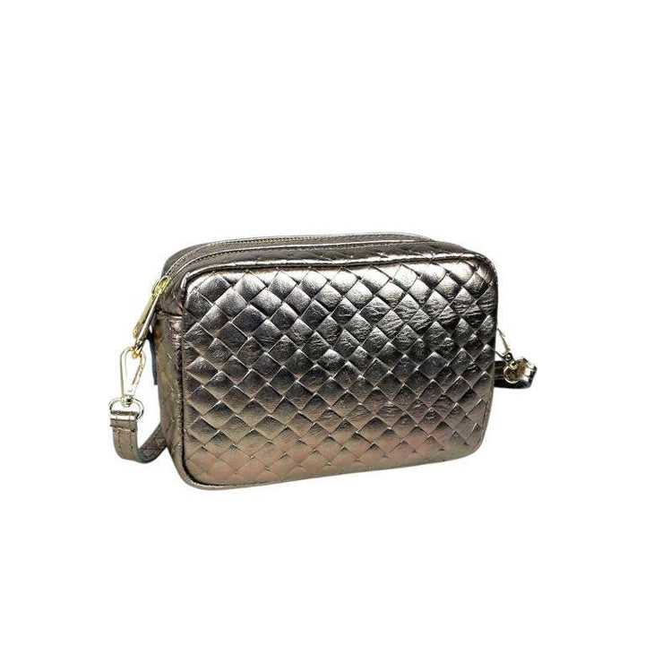 Crossbody Bag in Leather: Black