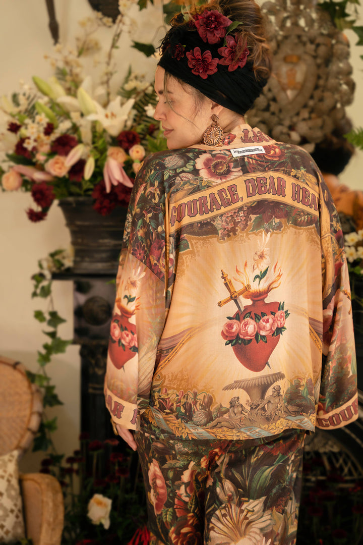 Courage Dear Heart Pixie Crop Kimono