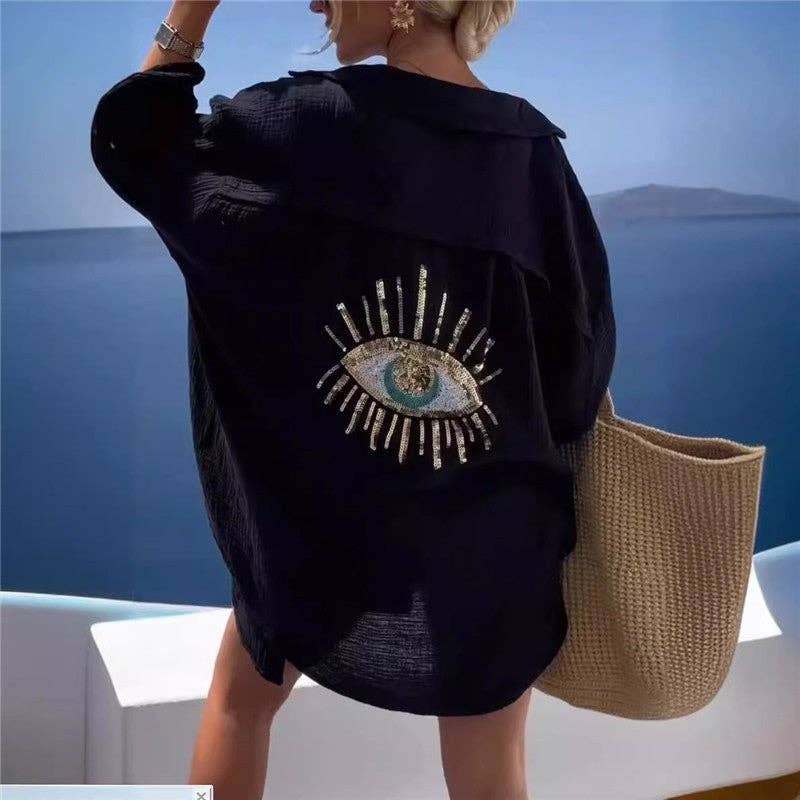 L/S Eye: WHITE / S