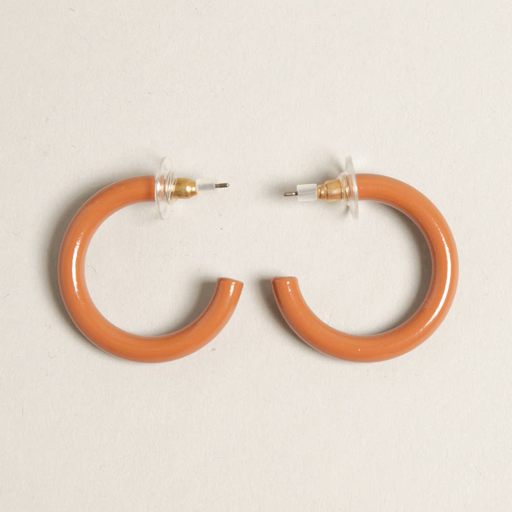 Hoop Post Earring / PINK