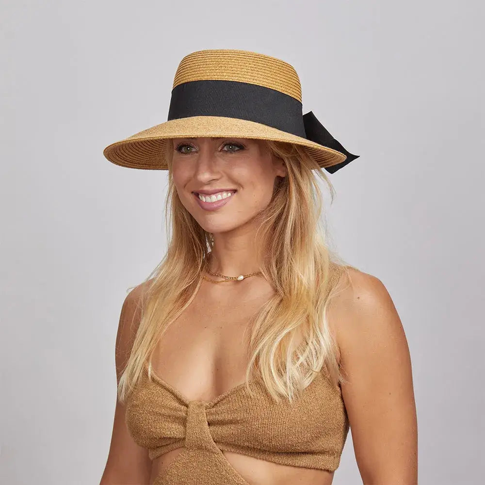 Face Saver Outdoor Straw Hat: Toast