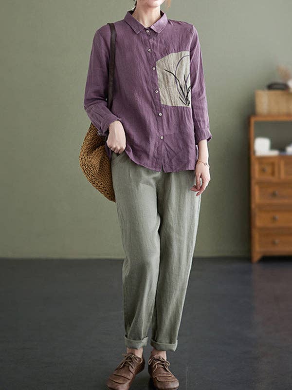 Embroidered  Tops: APRICOT / L