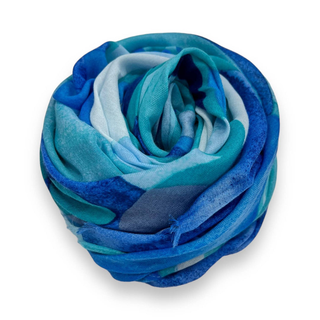 Soft Abstract painting scarf: Pink