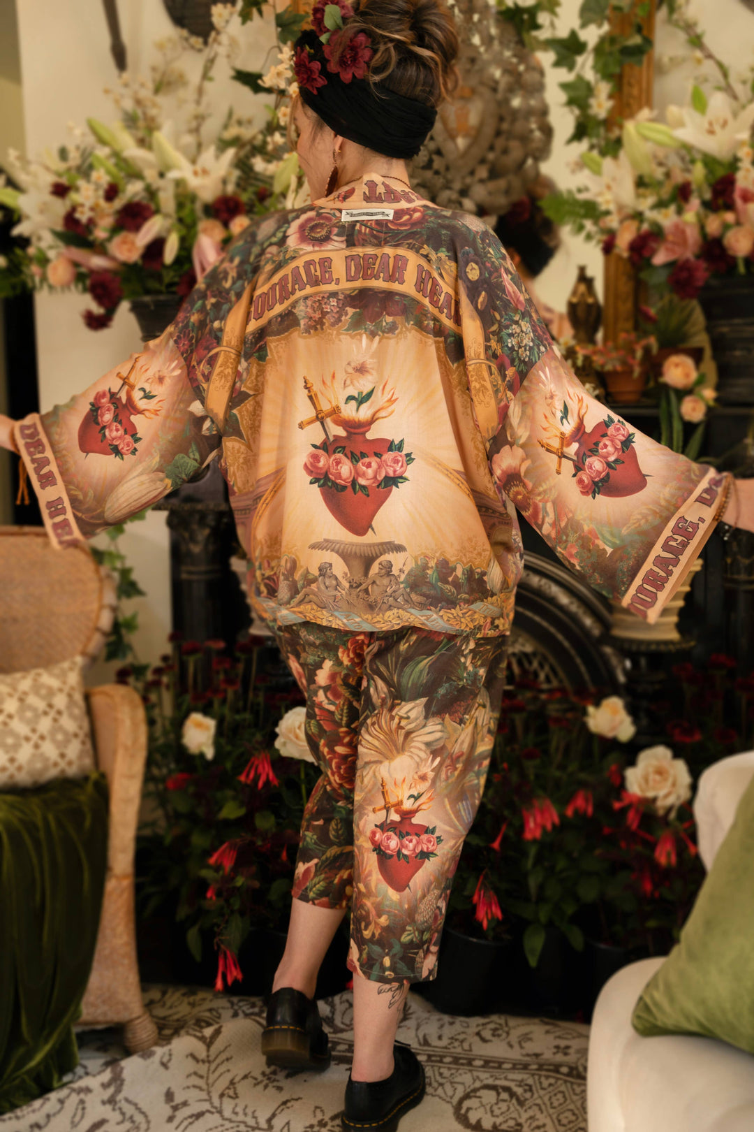 Courage Dear Heart Pixie Crop Kimono