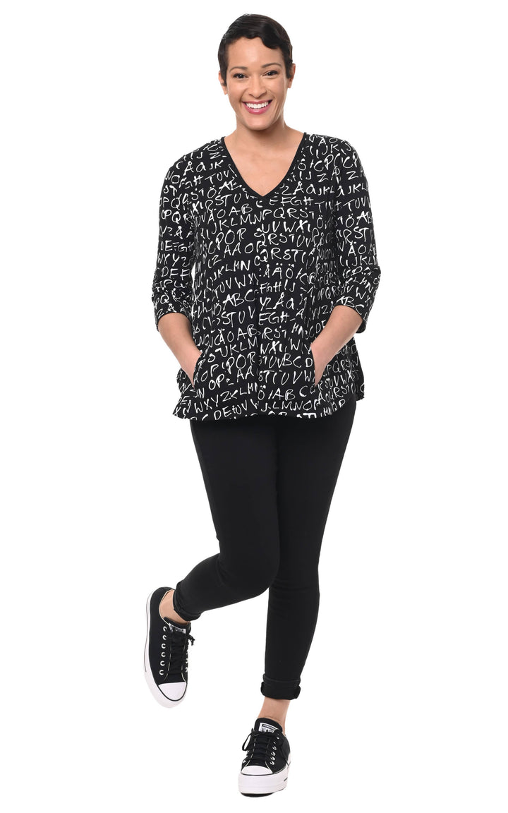 Tulip Clothing - L708 Willa in Black Alphabet*: M