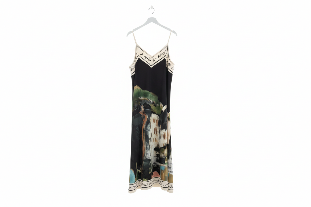 Black Silk Maxi: One size