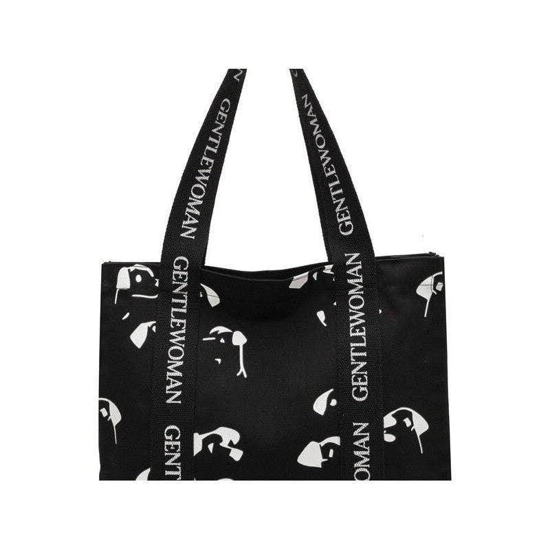 Chic Canvas Tote Bag  Bold Letter