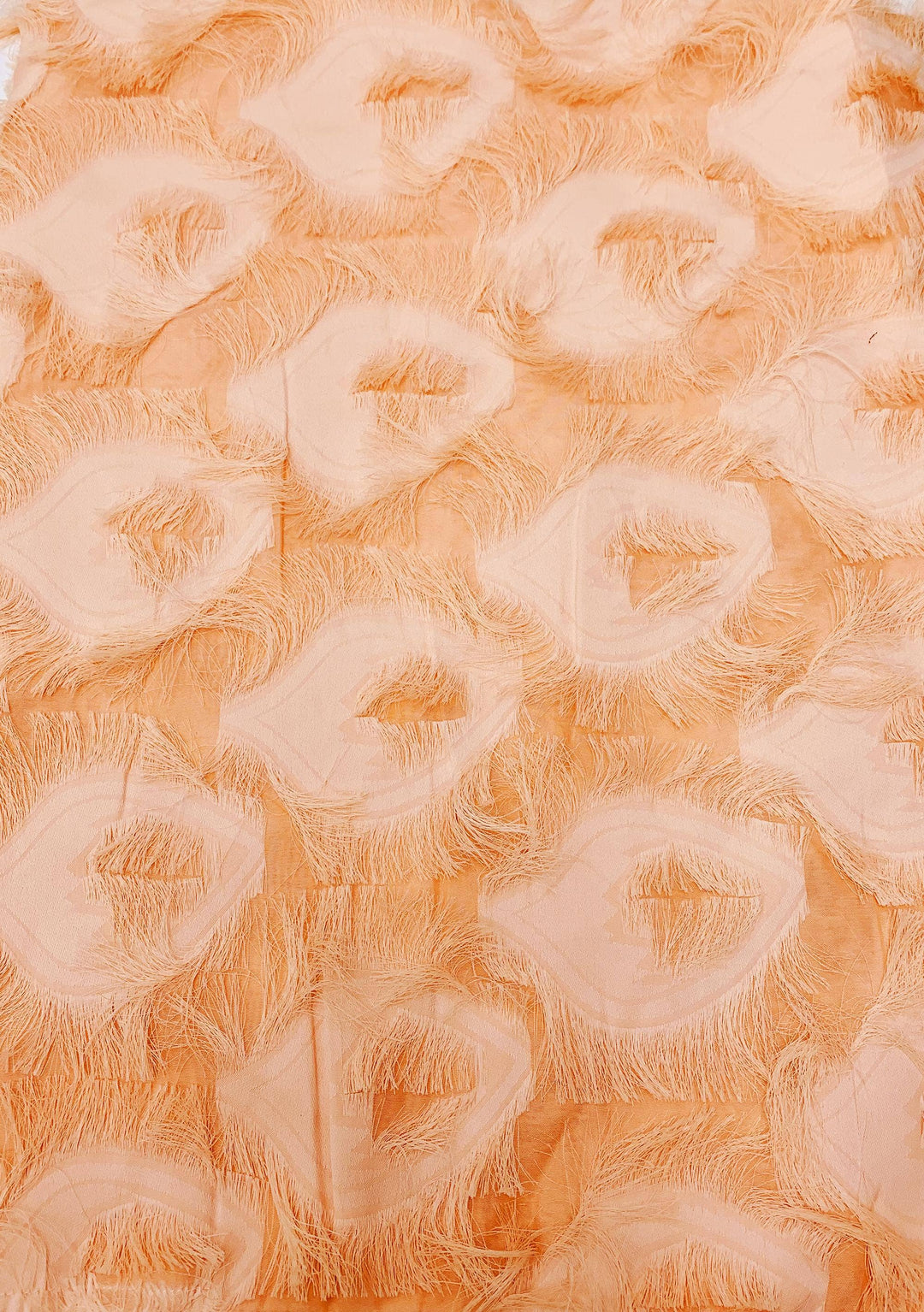Elegant 3D Feather Fringe Eyelash Kimono/Cover-Up: Brown