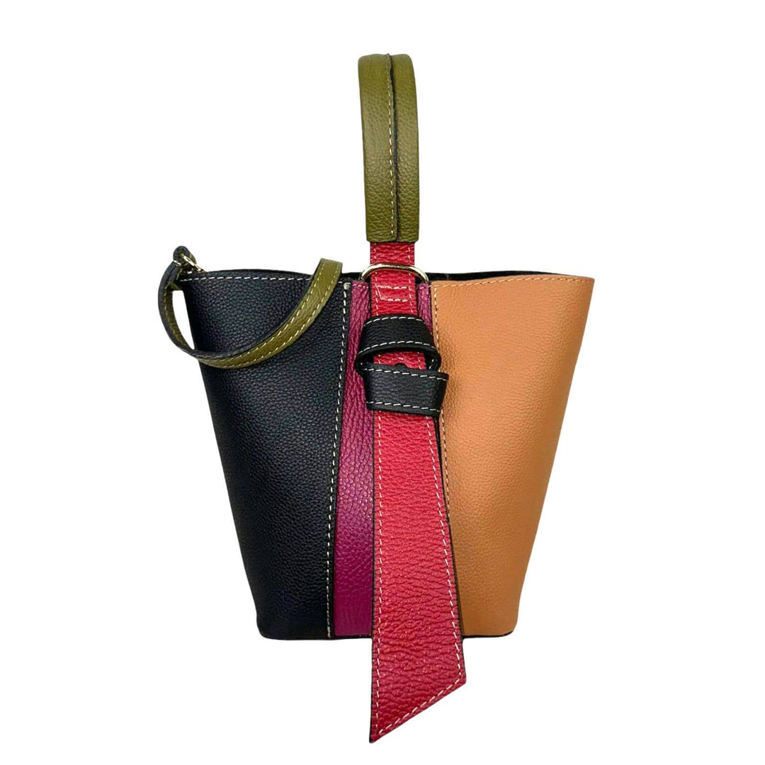 Multicolor  Leather Bag: Flock