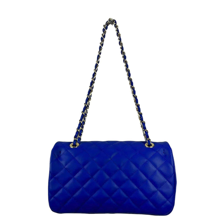 Premium Quilted Leather Bag: Black