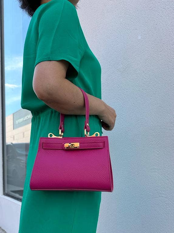 Small leather handbag Taupe