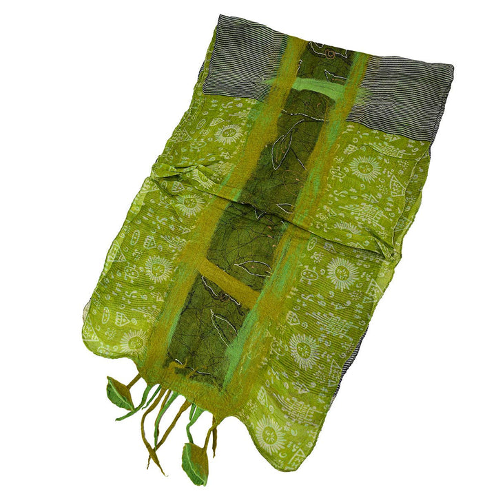 - Green Felt Scarves with Flower Hanging